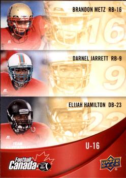 2013 Upper Deck USA Football - Team Canada #C-24 Elijah Hamilton / Darnel Jarrett / Brandon Metz Front