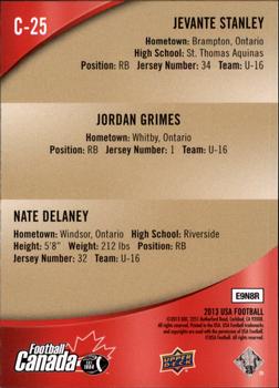 2013 Upper Deck USA Football - Team Canada #C-25 Jevante Stanley / Jordan Grimes / Nate Delaney Back