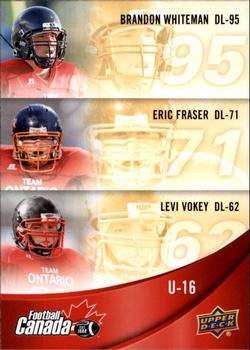 2013 Upper Deck USA Football - Team Canada #C-31 Levi Vokey / Eric Fraser / Brandon Whiteman Front