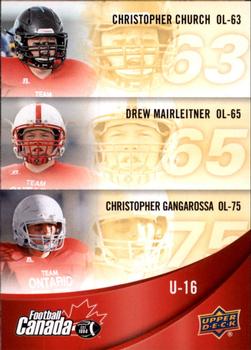 2013 Upper Deck USA Football - Team Canada #C-36 Drew Mairleitner / Christopher Church / Christopher Gangarossa Front