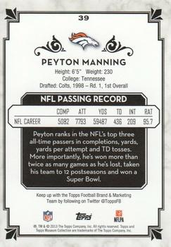 2013 Topps Museum Collection - Copper #39 Peyton Manning Back
