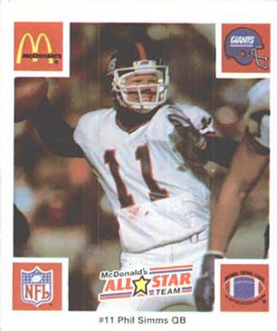 1986 McDonald's All-Star Team #NNO Phil Simms Front