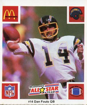 1986 McDonald's All-Star Team #NNO Dan Fouts Front