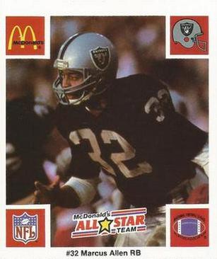 1986 McDonald's All-Star Team #NNO Marcus Allen Front