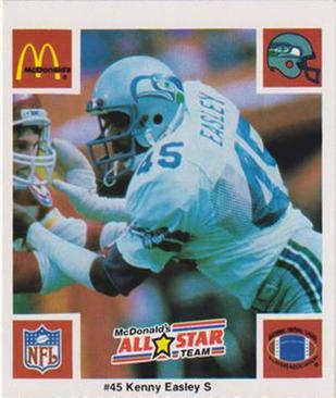 1986 McDonald's All-Star Team #NNO Kenny Easley Front