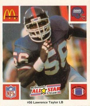 1986 McDonald's All-Star Team #NNO Lawrence Taylor Front