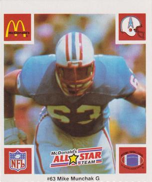 1986 McDonald's All-Star Team #NNO Mike Munchak Front