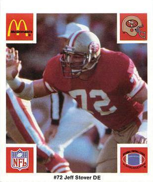 1986 McDonald's San Francisco 49ers #NNO Jeff Stover Front
