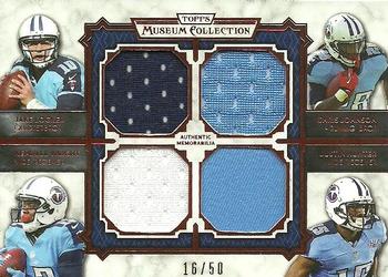 2013 Topps Museum Collection - Quad Player Relics Copper #MQR-LJWH Jake Locker / Chris Johnson / Kendall Wright / Justin Hunter Front