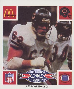 1986 McDonald's Chicago Bears #NNO Mark Bortz Front
