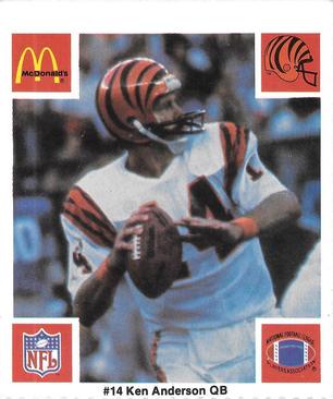 1986 McDonald's Cincinnati Bengals #NNO Ken Anderson Front