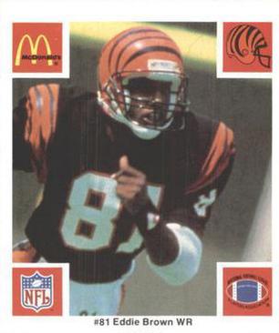 1986 McDonald's Cincinnati Bengals #NNO Eddie Brown Front