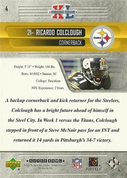 2006 Upper Deck Pittsburgh Steelers Super Bowl Champions #4 Ricardo Colclough Back