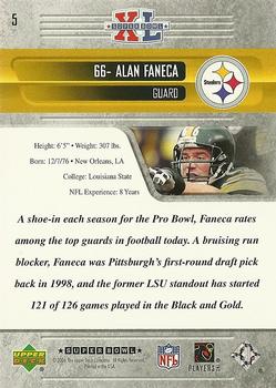 2006 Upper Deck Pittsburgh Steelers Super Bowl Champions #5 Alan Faneca Back