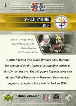 2006 Upper Deck Pittsburgh Steelers Super Bowl Champions #13 Jeff Hartings Back