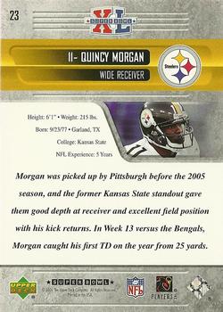 2006 Upper Deck Pittsburgh Steelers Super Bowl Champions #23 Quincy Morgan Back