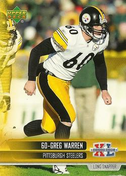 2006 Upper Deck Pittsburgh Steelers Super Bowl Champions #39 Greg Warren Front