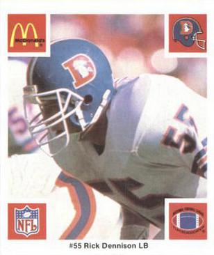 1986 McDonald's Denver Broncos #NNO Rick Dennison Front