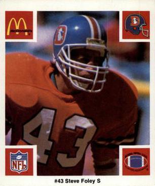 1986 McDonald's Denver Broncos #NNO Steve Foley Front