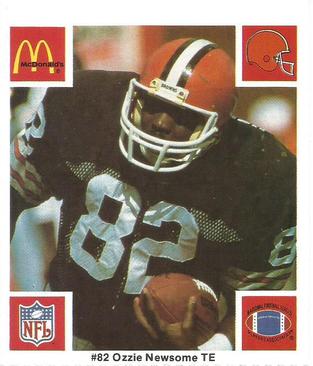 1986 McDonald's Cleveland Browns #NNO Ozzie Newsome Front