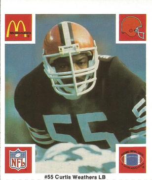 1986 McDonald's Cleveland Browns #NNO Curtis Weathers Front