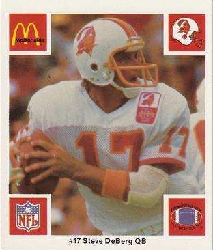 1986 McDonald's Tampa Bay Buccaneers #NNO Steve DeBerg Front