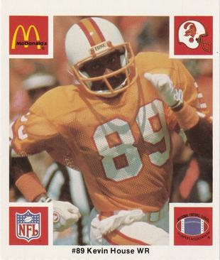 1986 McDonald's Tampa Bay Buccaneers #NNO Kevin House Front