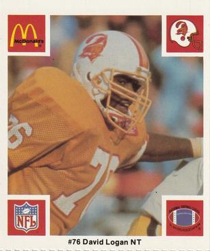 1986 McDonald's Tampa Bay Buccaneers #NNO David Logan Front