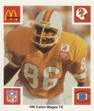 1986 McDonald's Tampa Bay Buccaneers #NNO Calvin Magee Front