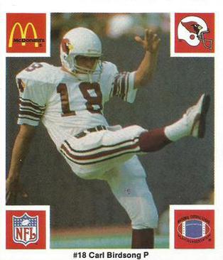 1986 McDonald's St. Louis Cardinals #NNO Carl Birdsong Front