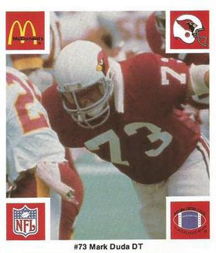1986 McDonald's St. Louis Cardinals #NNO Mark Duda Front