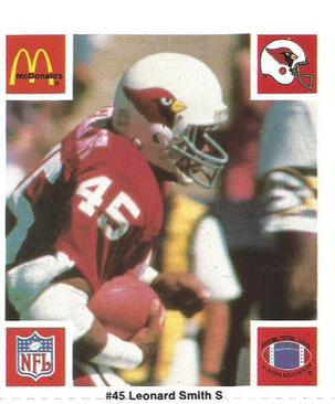1986 McDonald's St. Louis Cardinals #NNO Leonard Smith Front