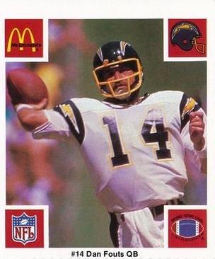 1986 McDonald's San Diego Chargers #NNO Dan Fouts Front