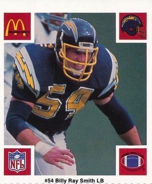 1986 McDonald's San Diego Chargers #NNO Billy Ray Smith Front
