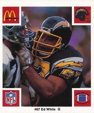 1986 McDonald's San Diego Chargers #NNO Ed White Front