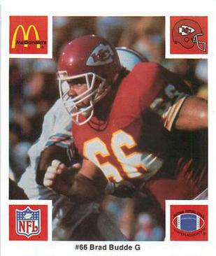 1986 McDonald's Kansas City Chiefs #NNO Brad Budde Front