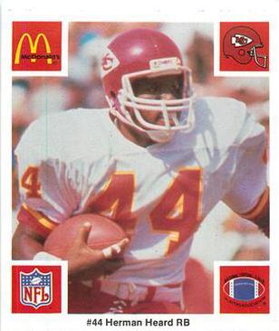 1986 McDonald's Kansas City Chiefs #NNO Herman Heard Front