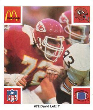 1986 McDonald's Kansas City Chiefs #NNO David Lutz Front