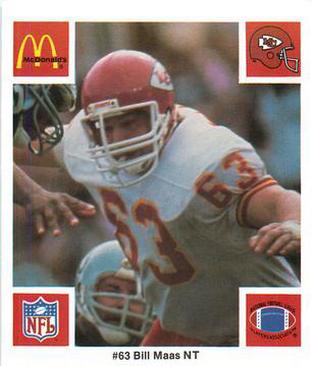 1986 McDonald's Kansas City Chiefs #NNO Bill Maas Front
