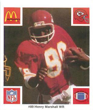 1986 McDonald's Kansas City Chiefs #NNO Henry Marshall Front