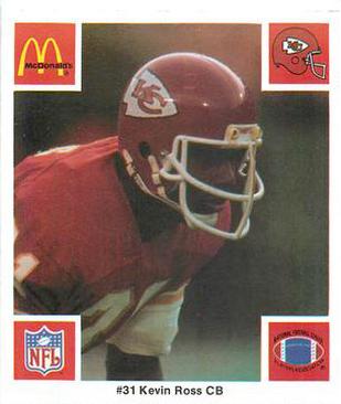 1986 McDonald's Kansas City Chiefs #NNO Kevin Ross Front