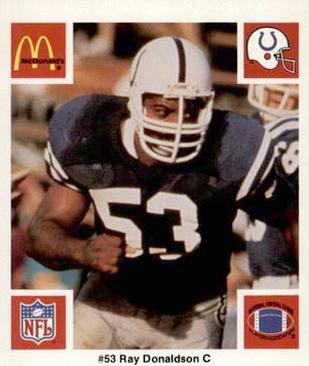 1986 McDonald's Indianapolis Colts #NNO Ray Donaldson Front