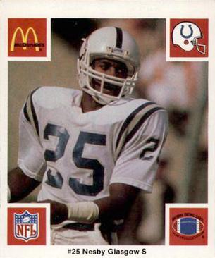 1986 McDonald's Indianapolis Colts #NNO Nesby Glasgow Front