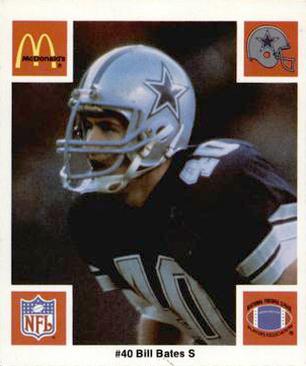 1986 McDonald's Dallas Cowboys #NNO Bill Bates Front