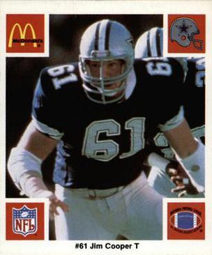 1986 McDonald's Dallas Cowboys #NNO Jim Cooper Front