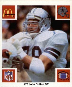 1986 McDonald's Dallas Cowboys #NNO John Dutton Front