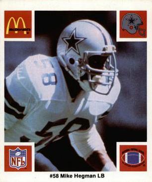 1986 McDonald's Dallas Cowboys #NNO Mike Hegman Front