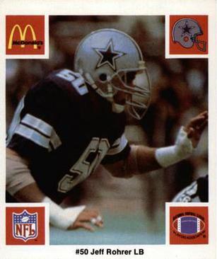 1986 McDonald's Dallas Cowboys #NNO Jeff Rohrer Front