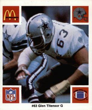 1986 McDonald's Dallas Cowboys #NNO Glen Titensor Front