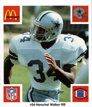 1986 McDonald's Dallas Cowboys #NNO Herschel Walker Front